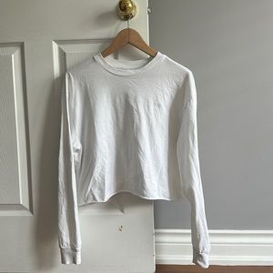 aritzia TNA white long sleeve!